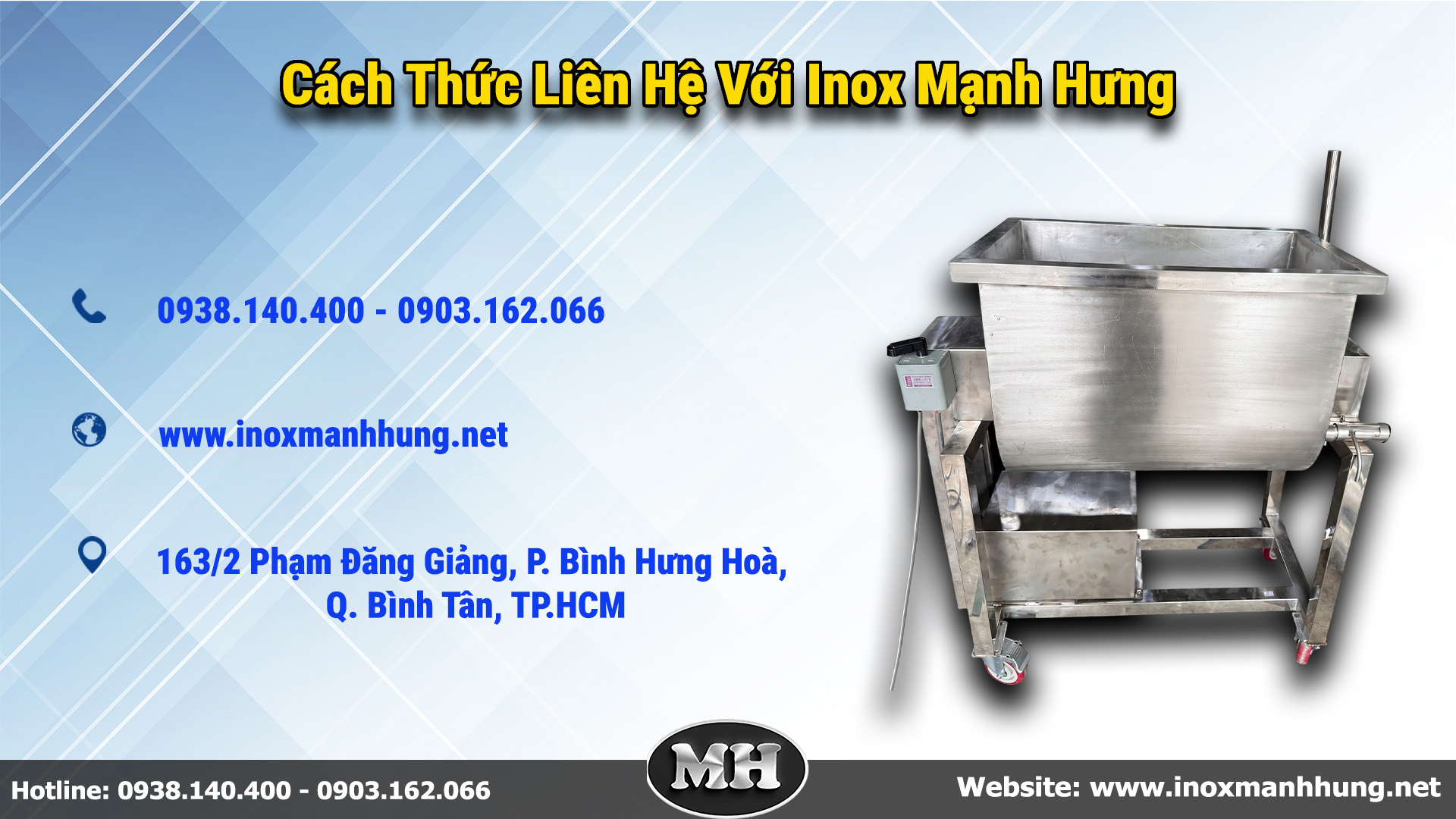 Inox Mạnh Hưng - Đơn Vị Sản Xuất Máy Trộn Gia Vị Chuyên Nghiệp