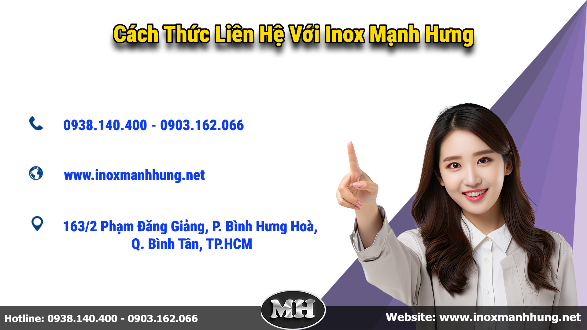 Cách thức liên hệ với Inox Mạnh Hưng để được tư vấn rõ hơn về sản phẩm
