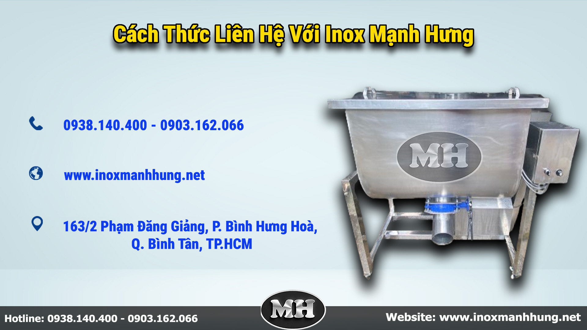 Cách thức liên hệ với Inox Mạnh Hưng