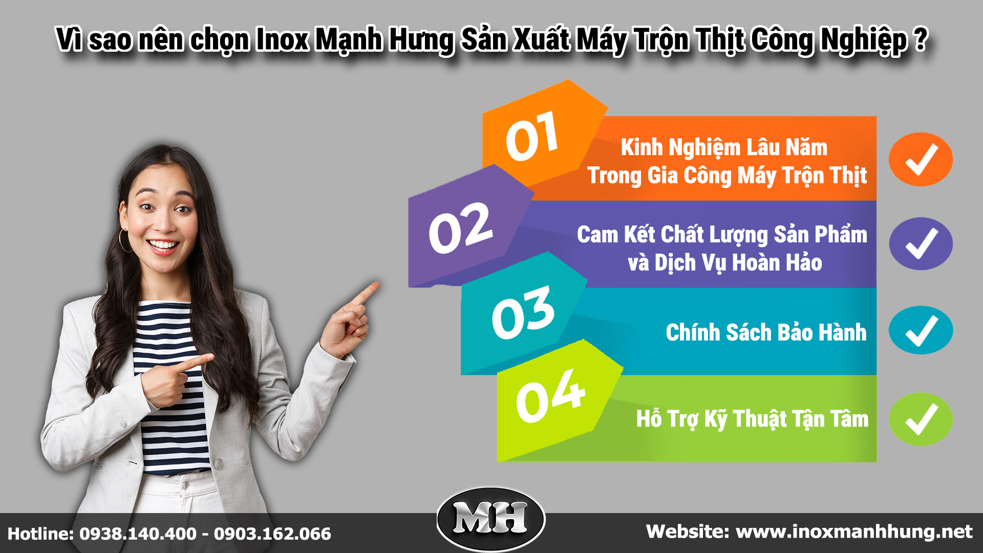 Vì Sao Chọn Inox Mạnh Hưng Sản Xuất Máy Trộn Thịt Công Nghiệp?