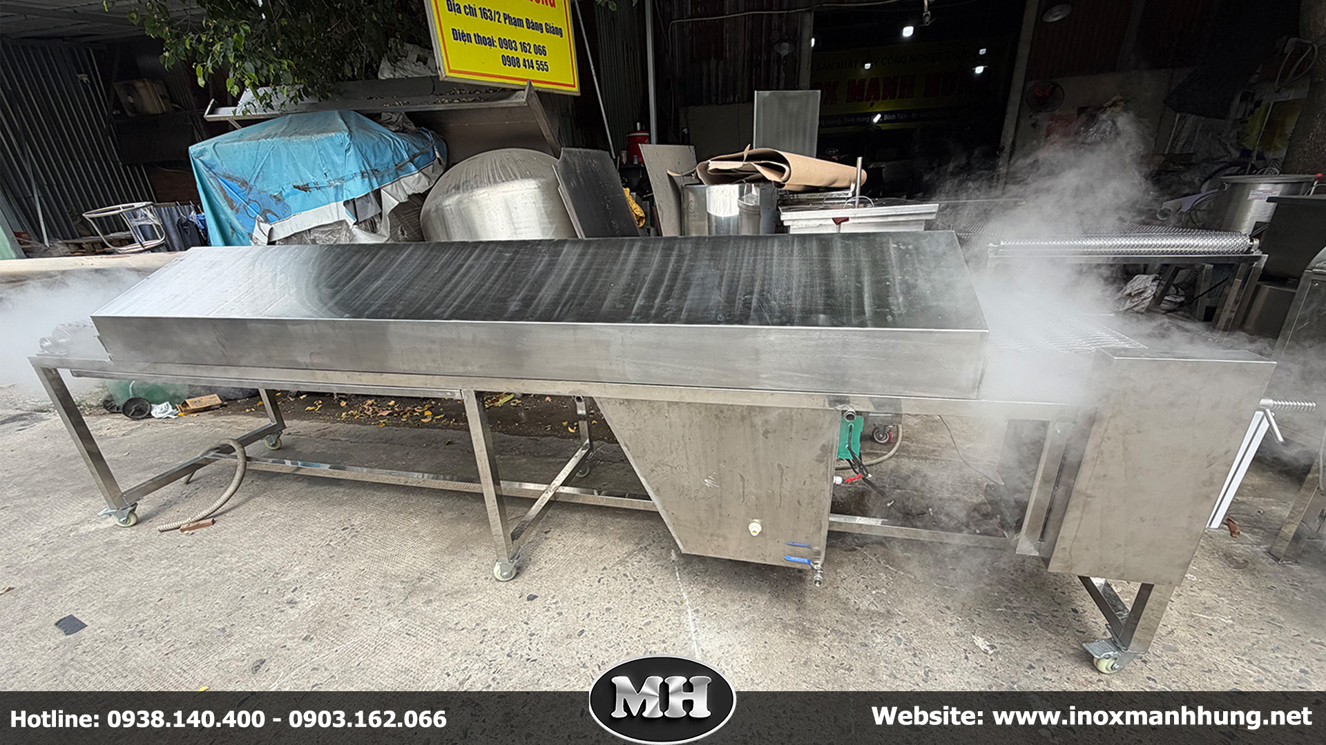 Máy phun sương bánh tráng được sản xuất tại Inox Mạnh Hưng