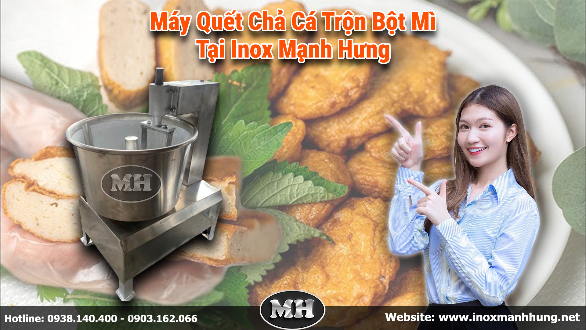 Inox Mạnh Hưng là đơn vị chuyên sản xuất Máy quết chả cá trộn bột mì tại TP.HCM
