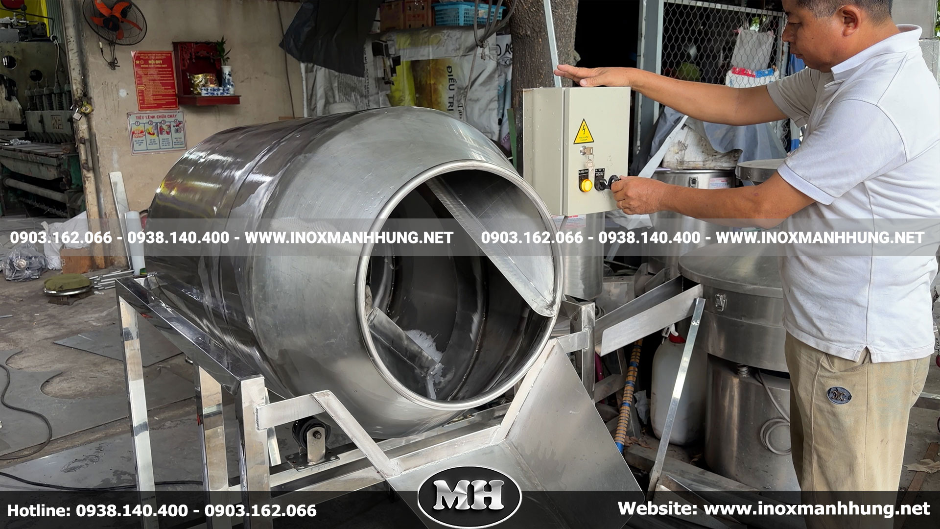 Ứng dụng đa năng của máy trộn lồng quay trong chế biến thực phẩm