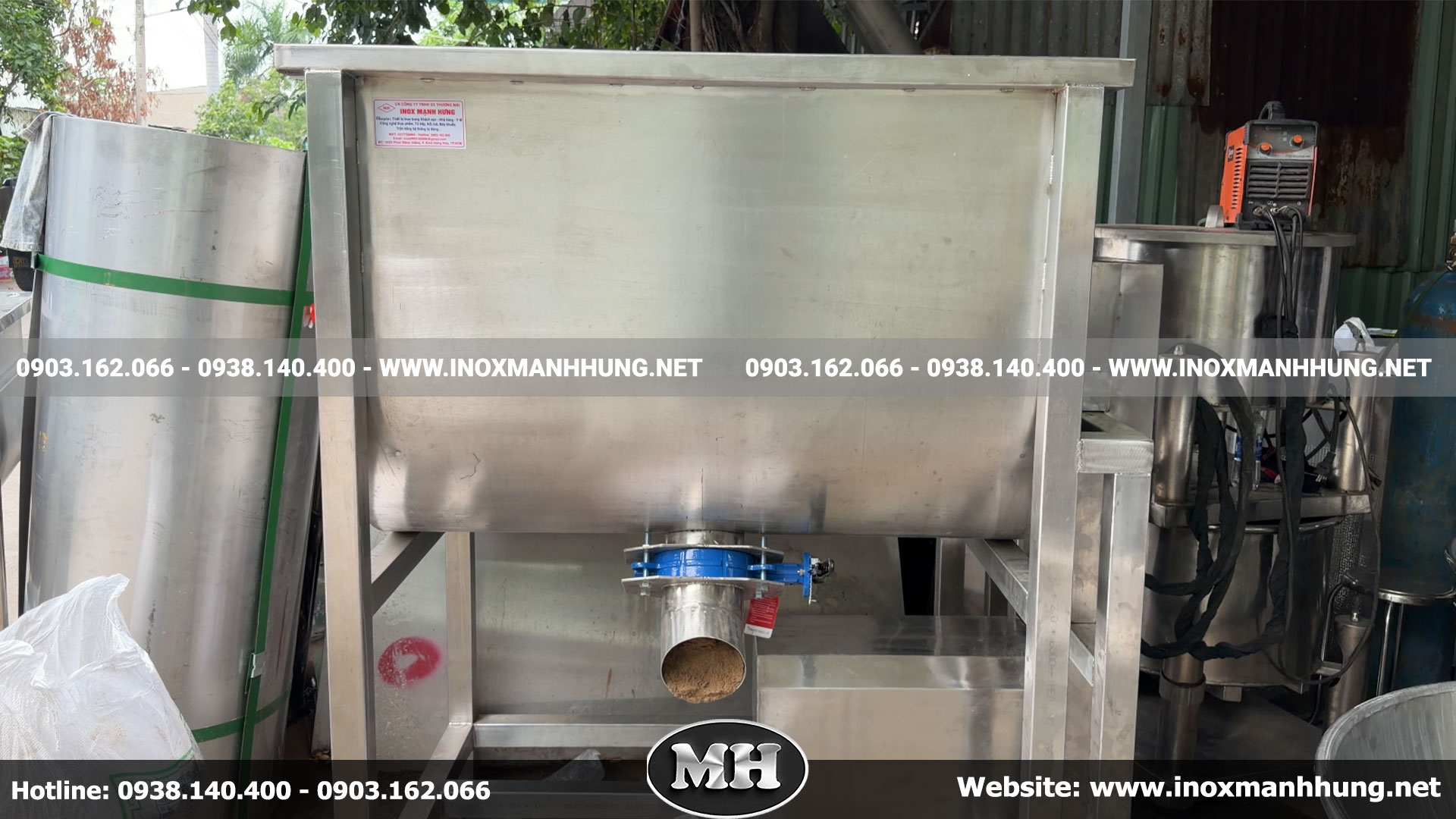 Tổng quan về dòng máy trộn bột công nghiệp 500kg dạng nằm ngang