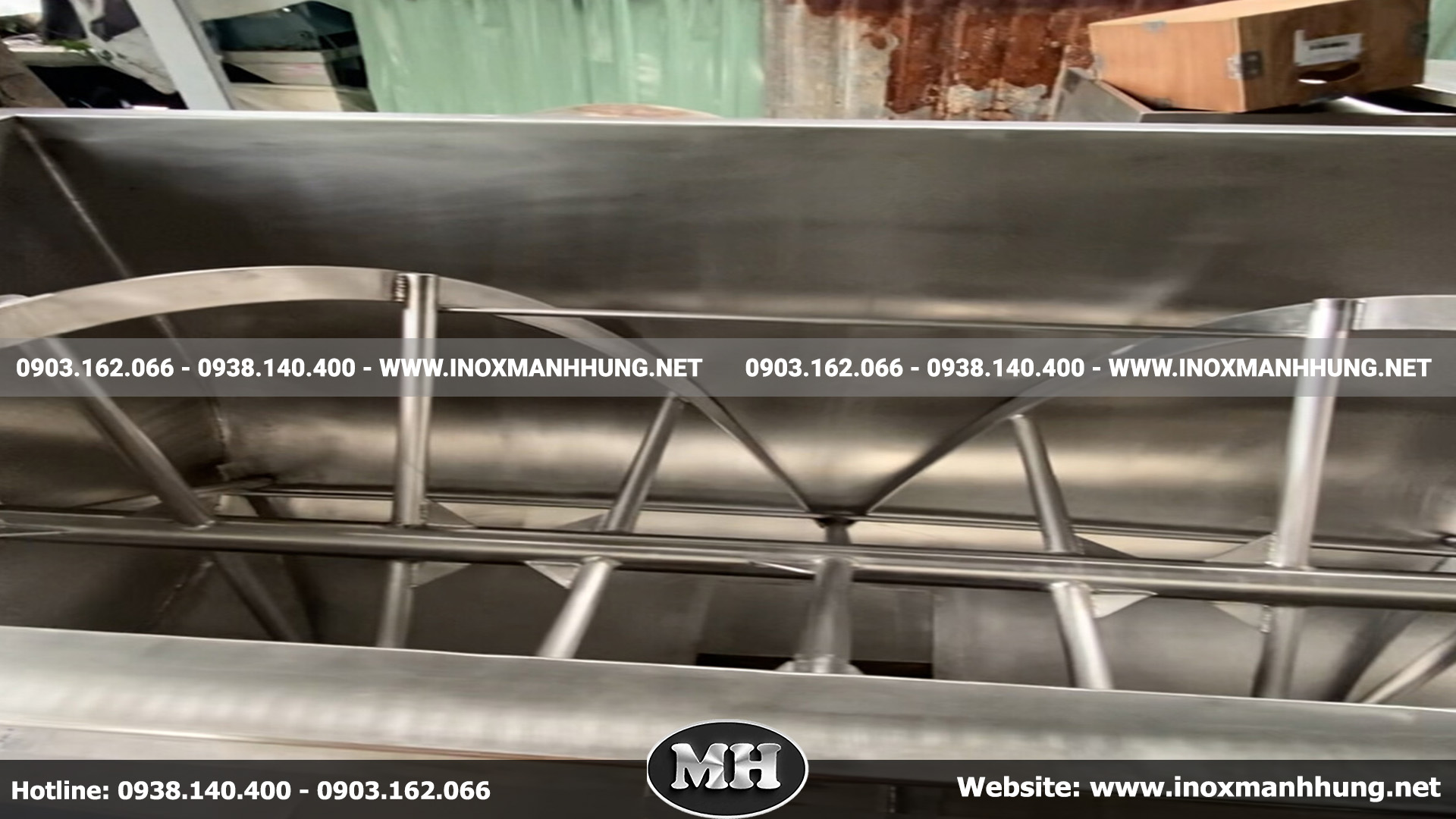 Hệ thống trục cốt phi 50 kết hợp cánh đảo 2 chiều bằng inox Hệ thống trục cốt phi 50 kết hợp cánh đảo 2 chiều bằng inox