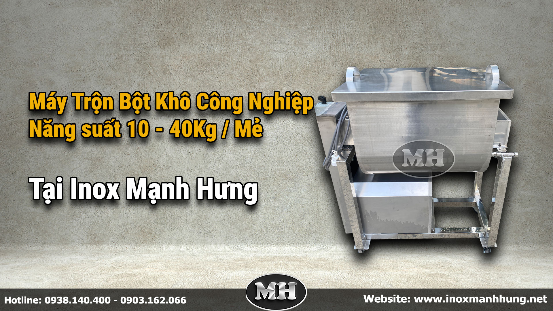 Bán Máy Trộn Bột Khô 40kg Inox 304 Chính Hãng Tại Inox Mạnh Hưng Bán Máy Trộn Bột Khô 40kg Inox 304 Chính Hãng Tại Inox Mạnh Hưng
