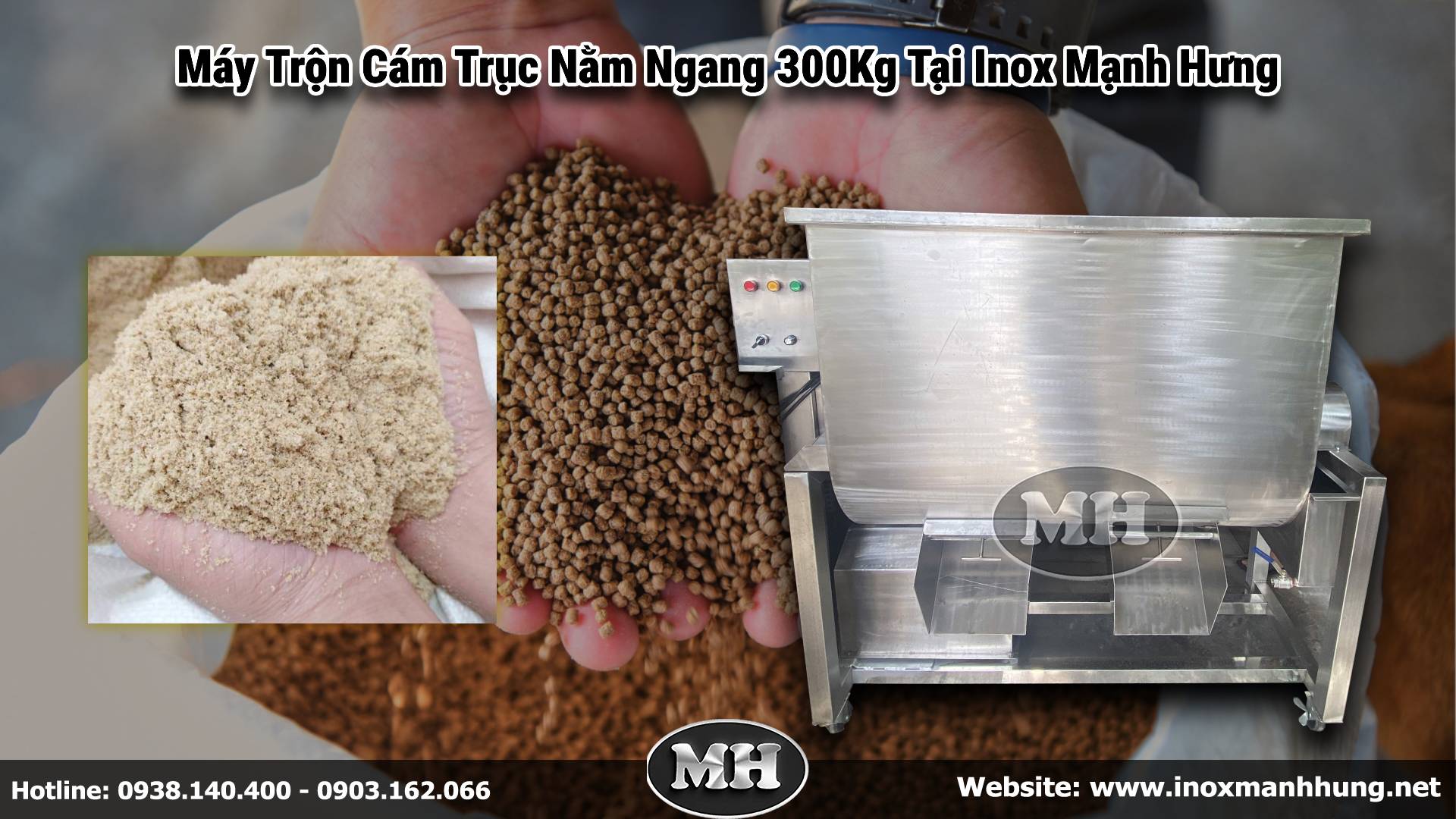 Dòng máy trộn cám nằm ngang hỗ trợ tối đa cho nông nghiệp