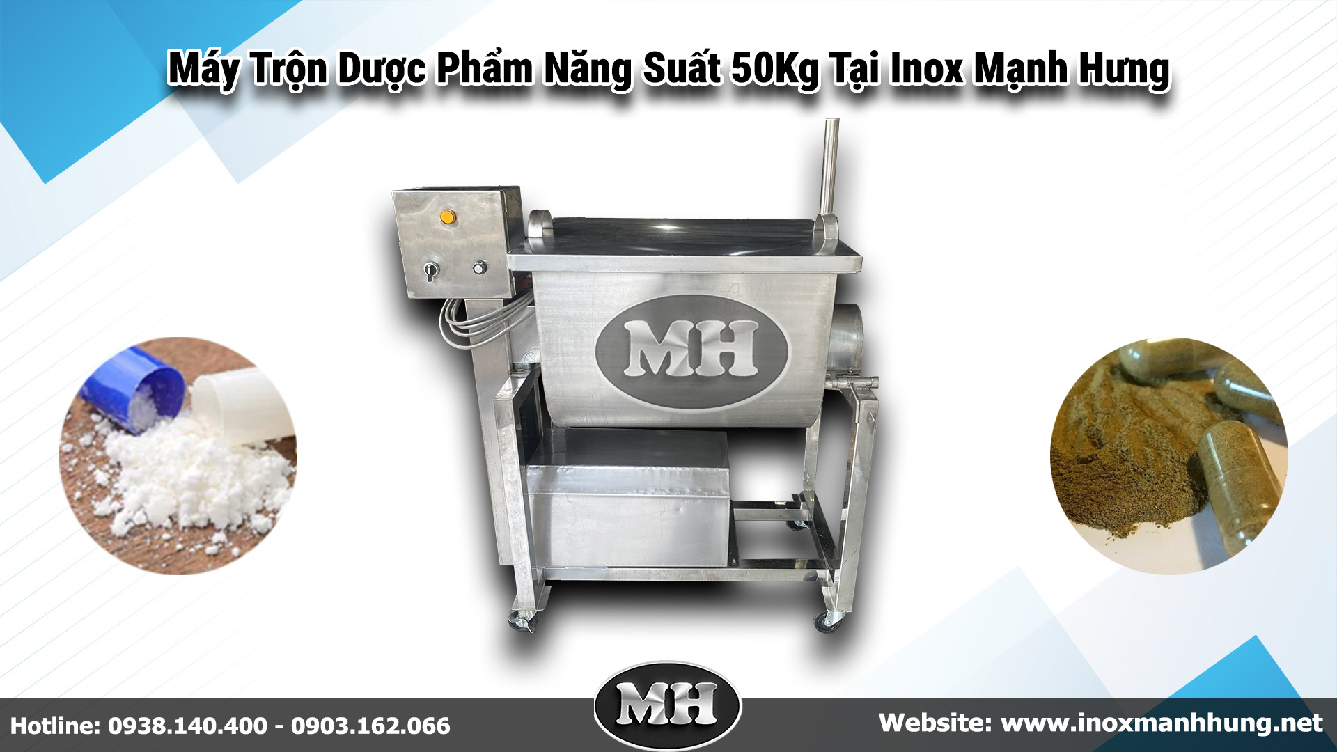 Máy trộn dược phẩm hiện đại tại Inox Mạnh Hưng: Giải pháp nâng cao hiệu quả sản xuất dược liệu