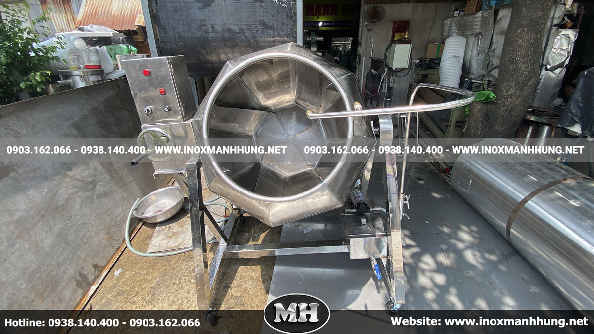 Máy trộn dược phẩm được Inox Mạnh Hưng thiết kế với dạng lồng quay 