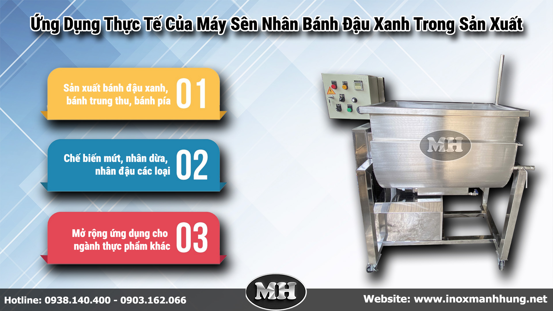 Ứng Dụng Thực Tế Của Máy Sên Nhân Bánh Đậu Xanh Trong Sản Xuất