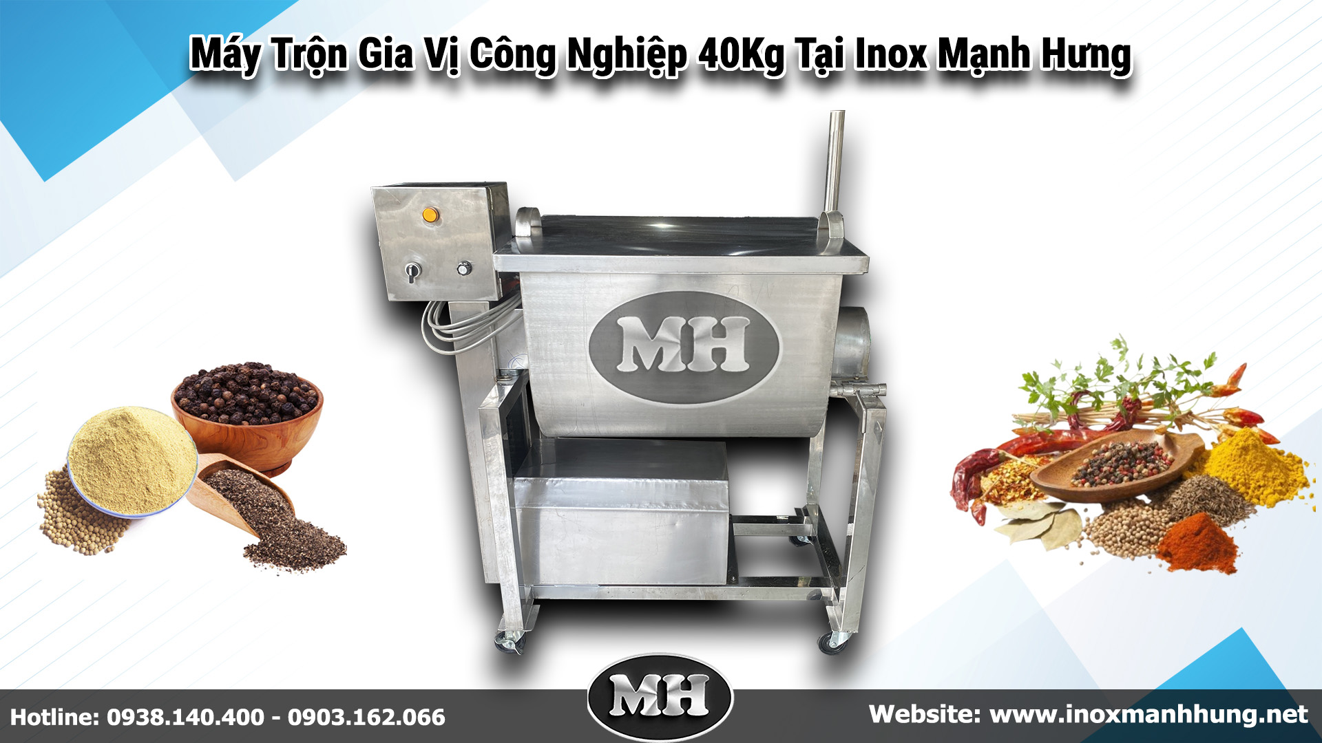 Khám Phá Máy Trộn Gia Vị Công Nghiệp 40Kg Inox 304 Với Công Nghệ Hiện Đại Được Sản Xuất Tại Inox Mạnh Hưng