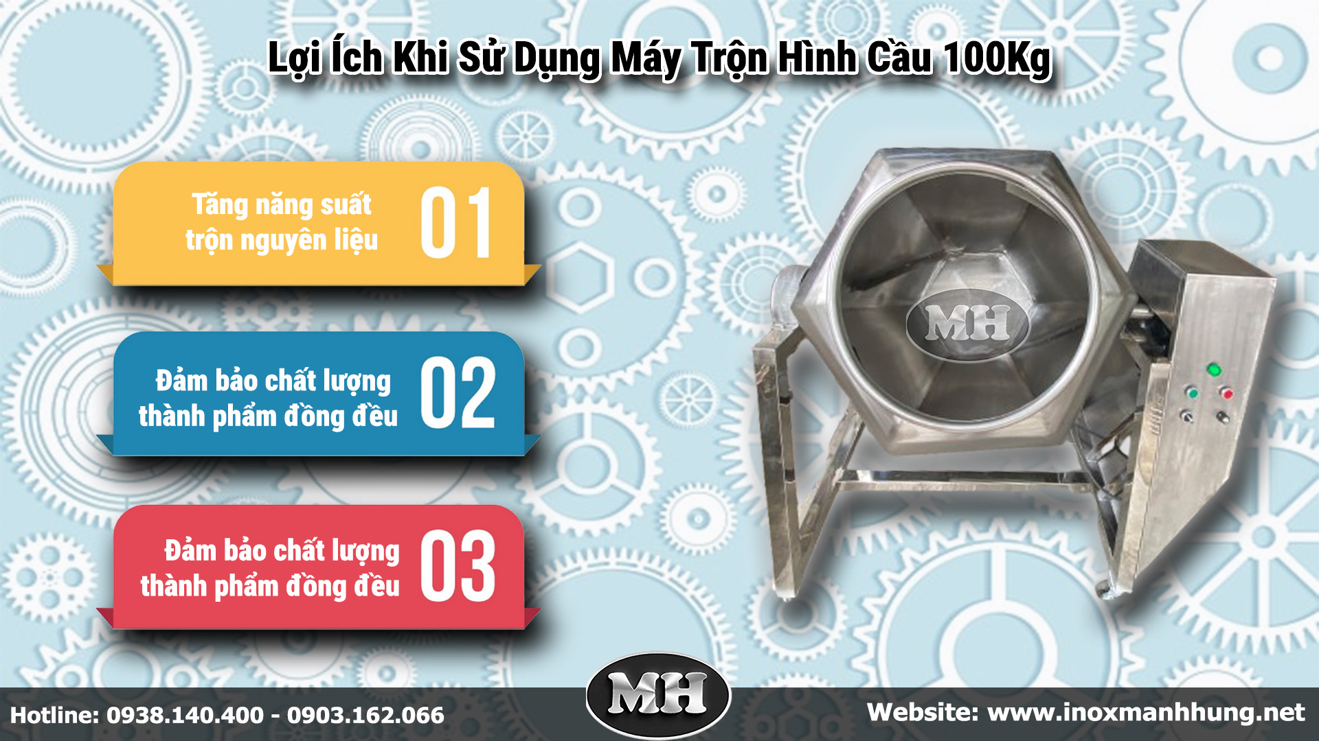 Lợi Ích Khi Sử Dụng Máy Trộn Hình Cầu 100Kg