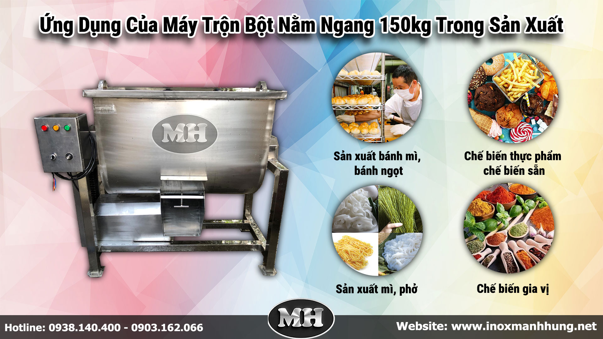 Ứng dụng của máy trộn nằm ngang trong sản xuất