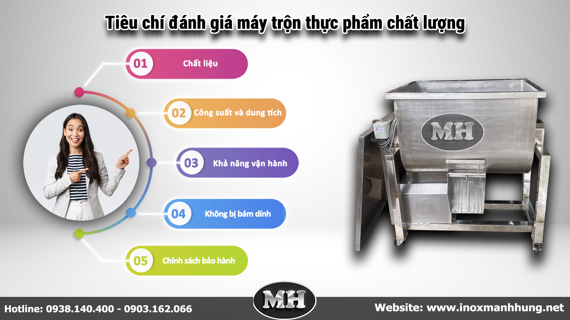 Một số tiêu chí đánh giá máy trộn thực phẩm chất lượng
