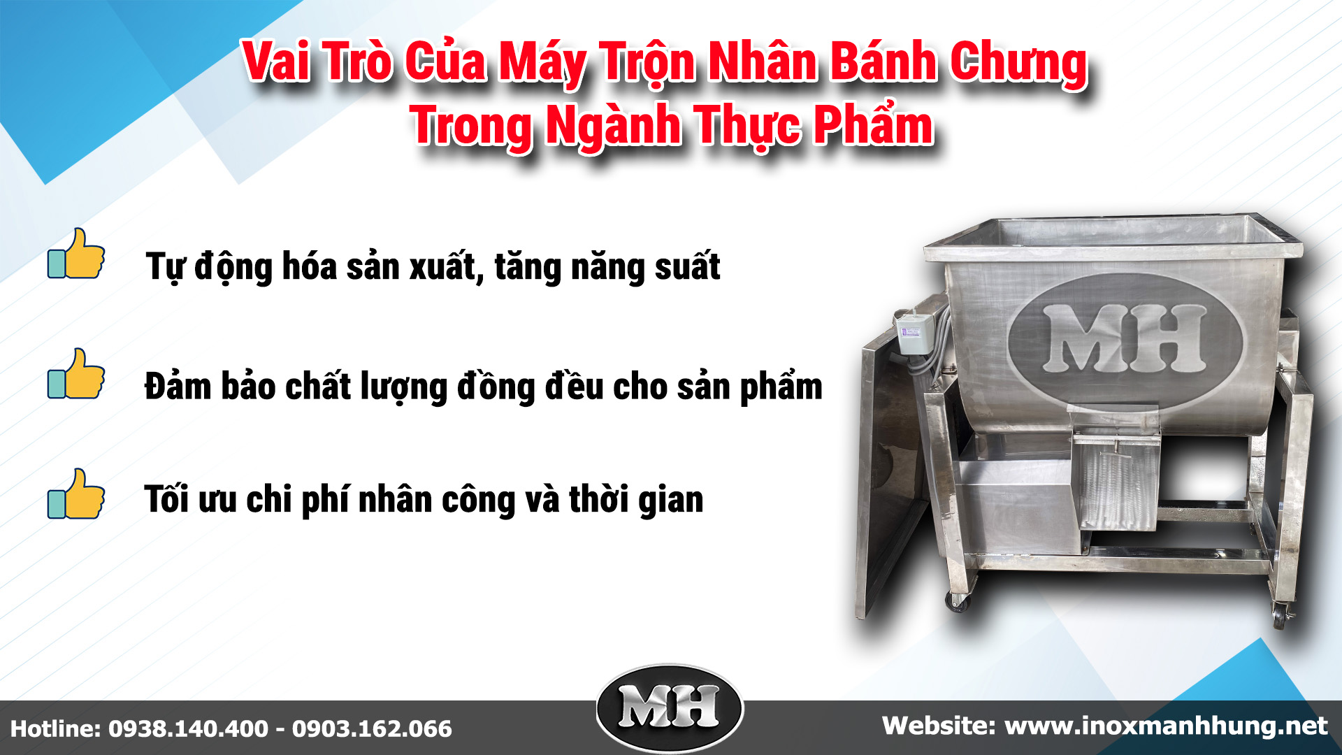  Vai Trò Của Máy Trộn Nhân Bánh Chưng Trong Ngành Thực Phẩm