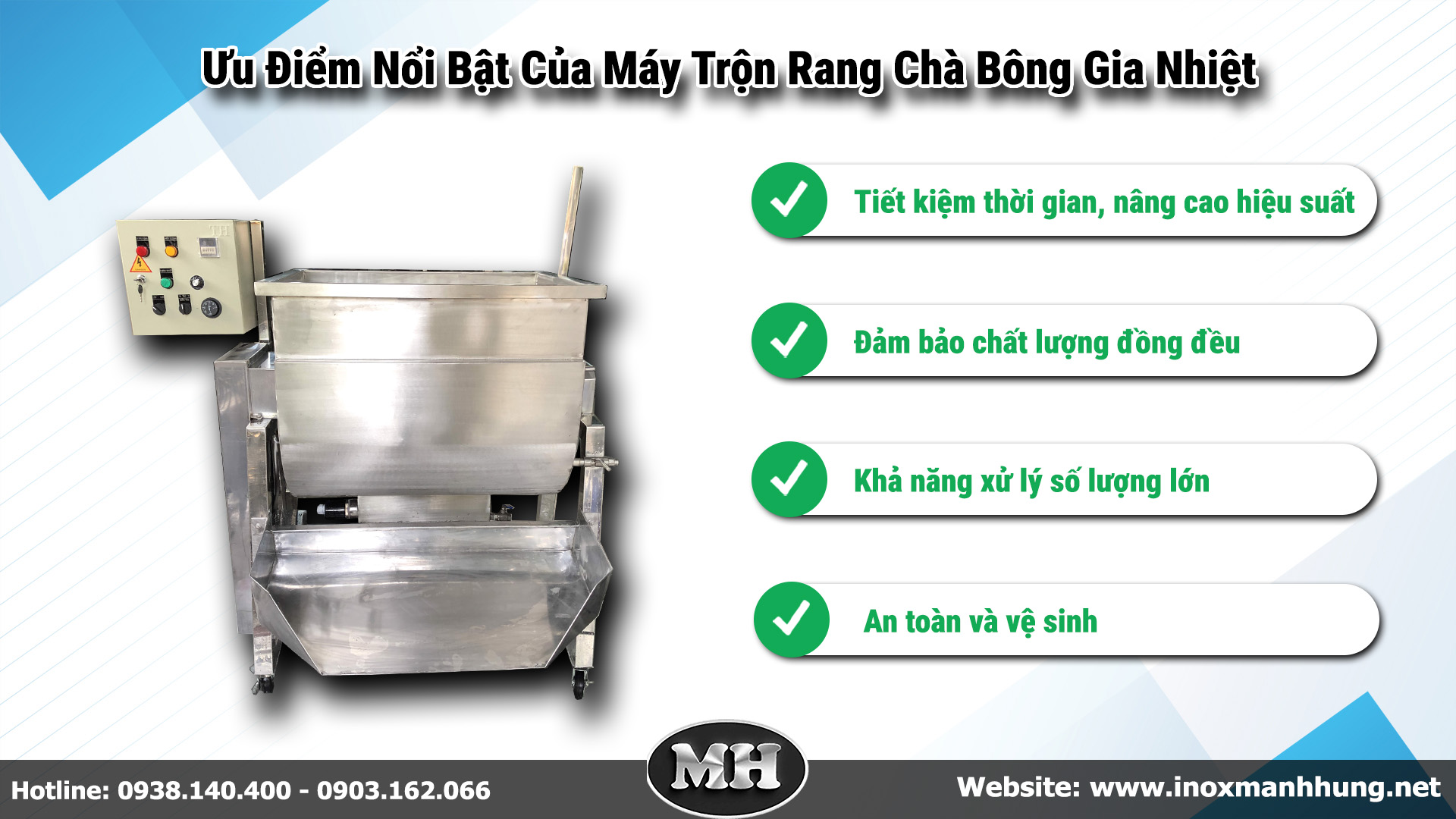  Ưu Điểm Nổi Bật Của Máy Trộn Rang Chà Bông Gia Nhiệt