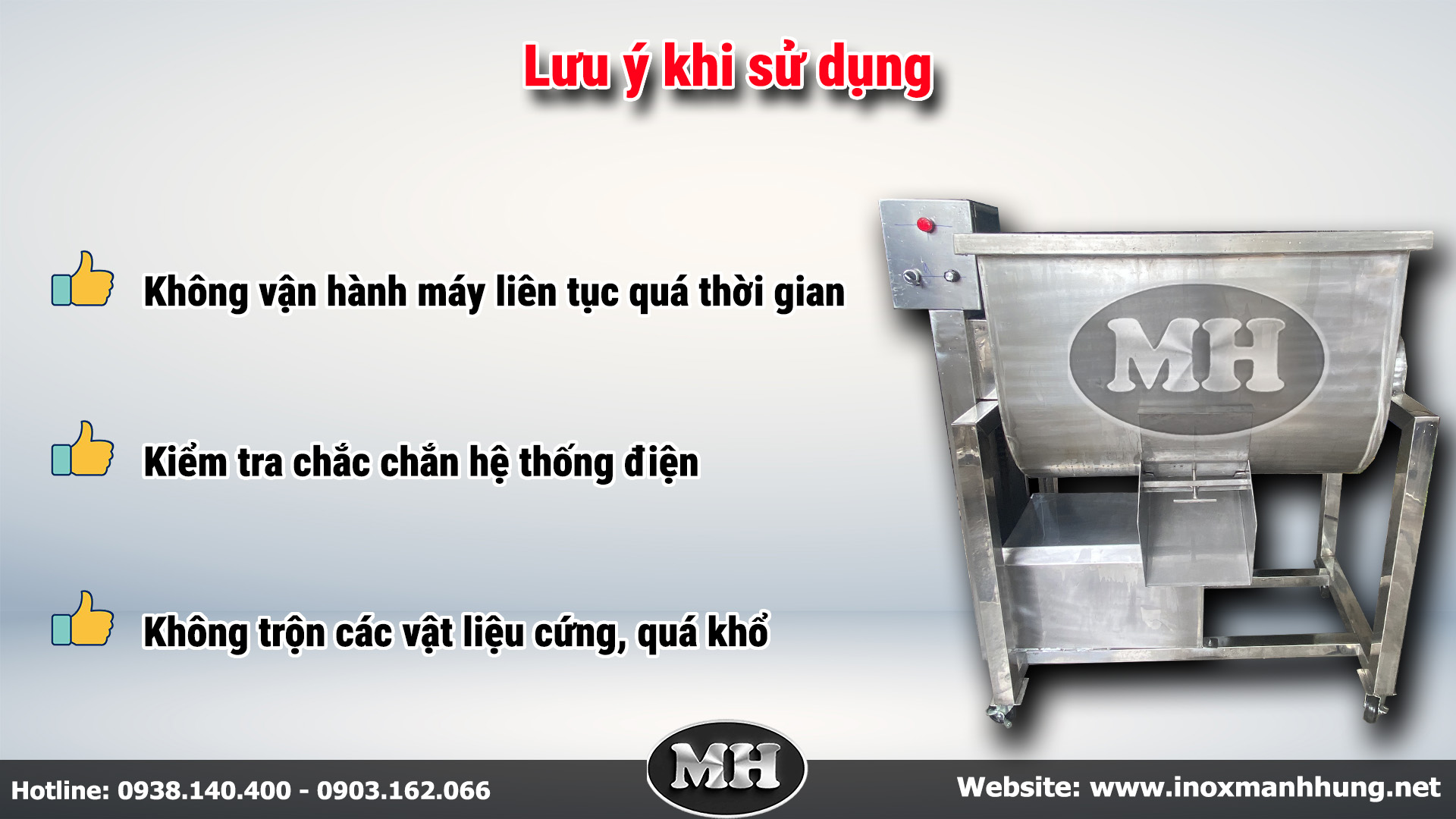 Một số lưu ý khi sử dụng máy trộn thịt làm lạp xưởng