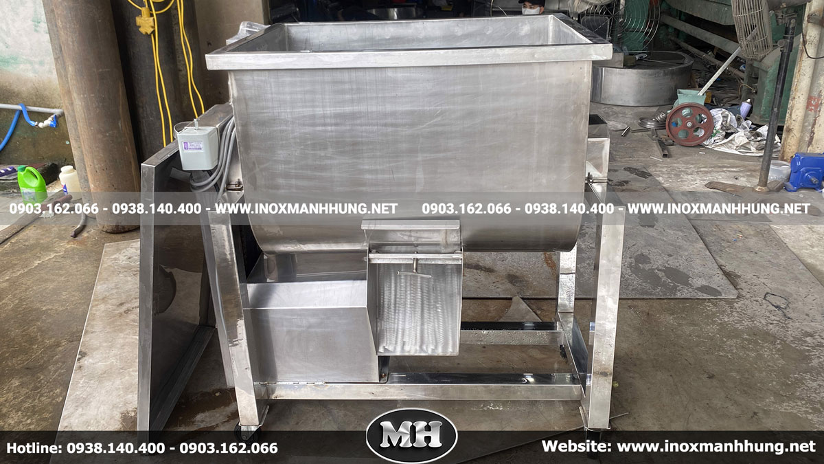 Inox Mạnh Hưng — Nhà sản xuất máy trộn thịt làm nem 50kg Inox Mạnh Hưng — Nhà sản xuất máy trộn thịt làm nem 50kg