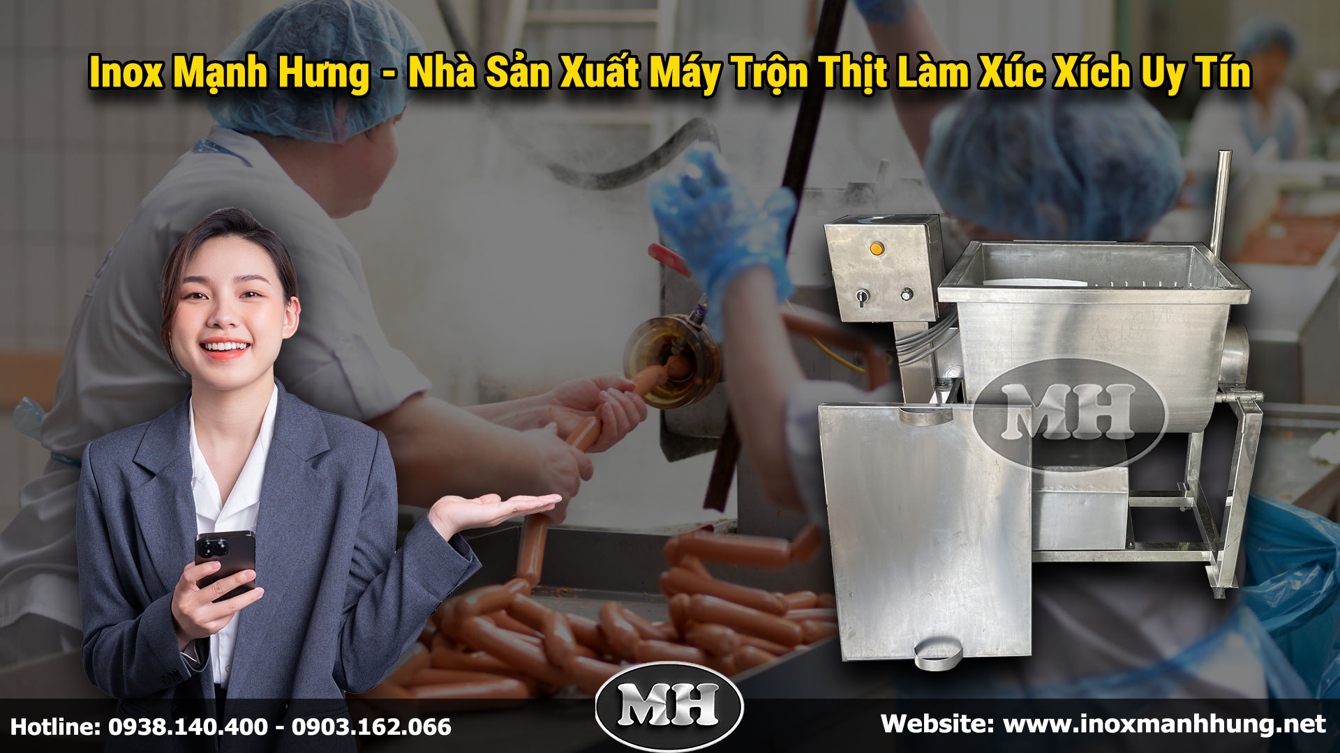 Inox Mạnh Hưng - Nhà Sản Xuất Máy Trộn Thịt Làm Xúc Xích Uy Tín Inox Mạnh Hưng - Nhà Sản Xuất Máy Trộn Thịt Làm Xúc Xích Uy Tín