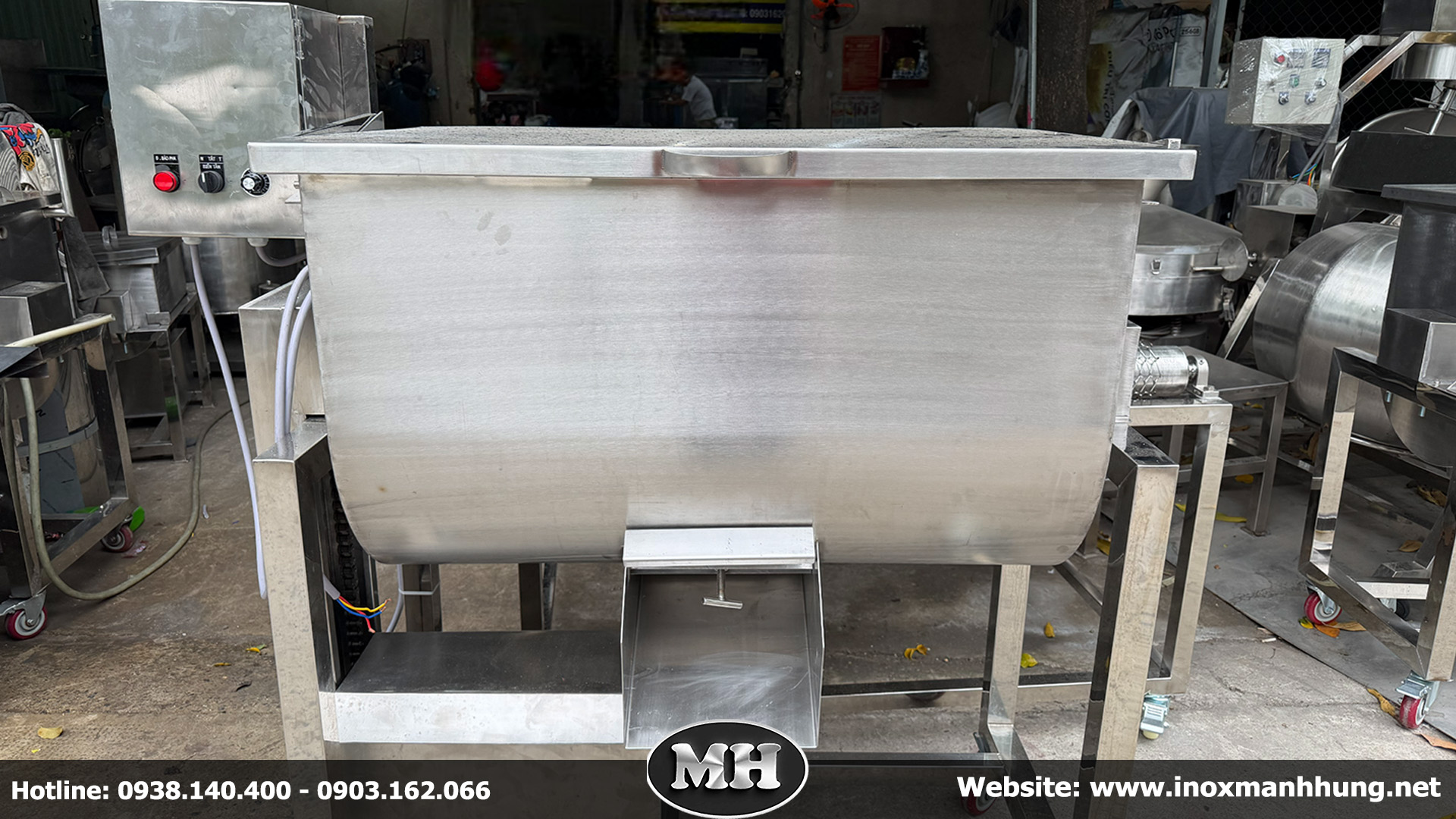Máy trộn thực phẩm 200kg được sản xuất tại Inox Mạnh Hưng