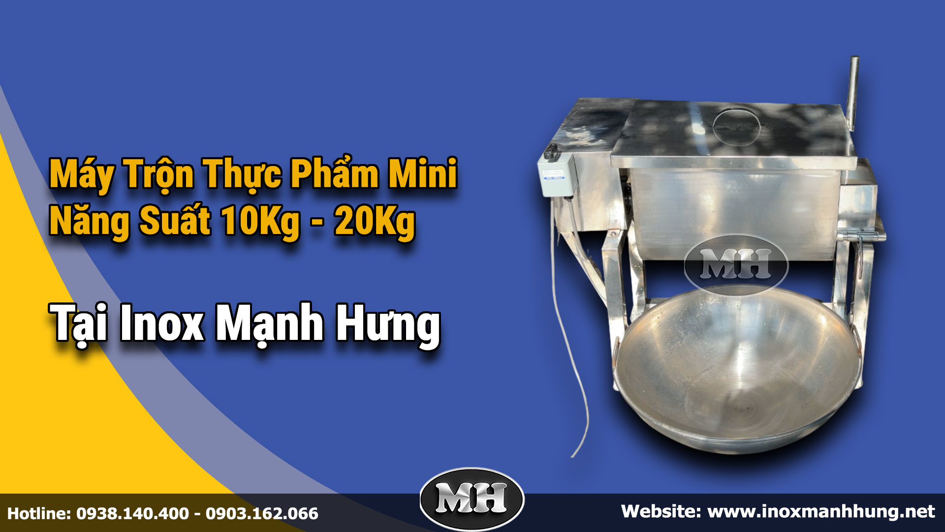 Máy Trộn Thực Phẩm Mini Năng Suất 10Kg - 20Kg: Giải Pháp Tối Ưu Năng Suất & Chất Lượng