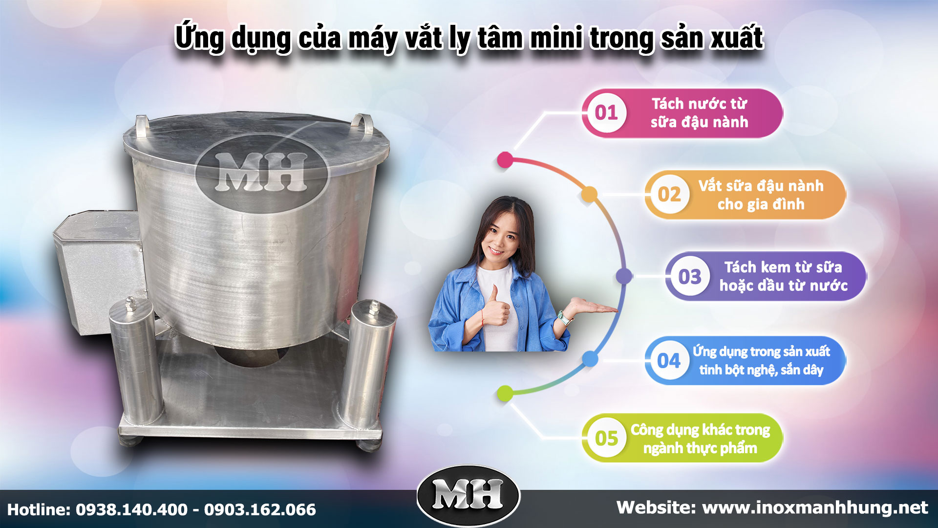 Máy vắt ly tâm mini không chỉ đơn thuần là một thiết bị tách nước. Nó còn là một công cụ đa năng với nhiều ứng dụng phong phú trong ngành thực phẩm Máy vắt ly tâm mini không chỉ đơn thuần là một thiết bị tách nước. Nó còn là một công cụ đa năng với nhiều ứng dụng phong phú trong ngành thực phẩm
