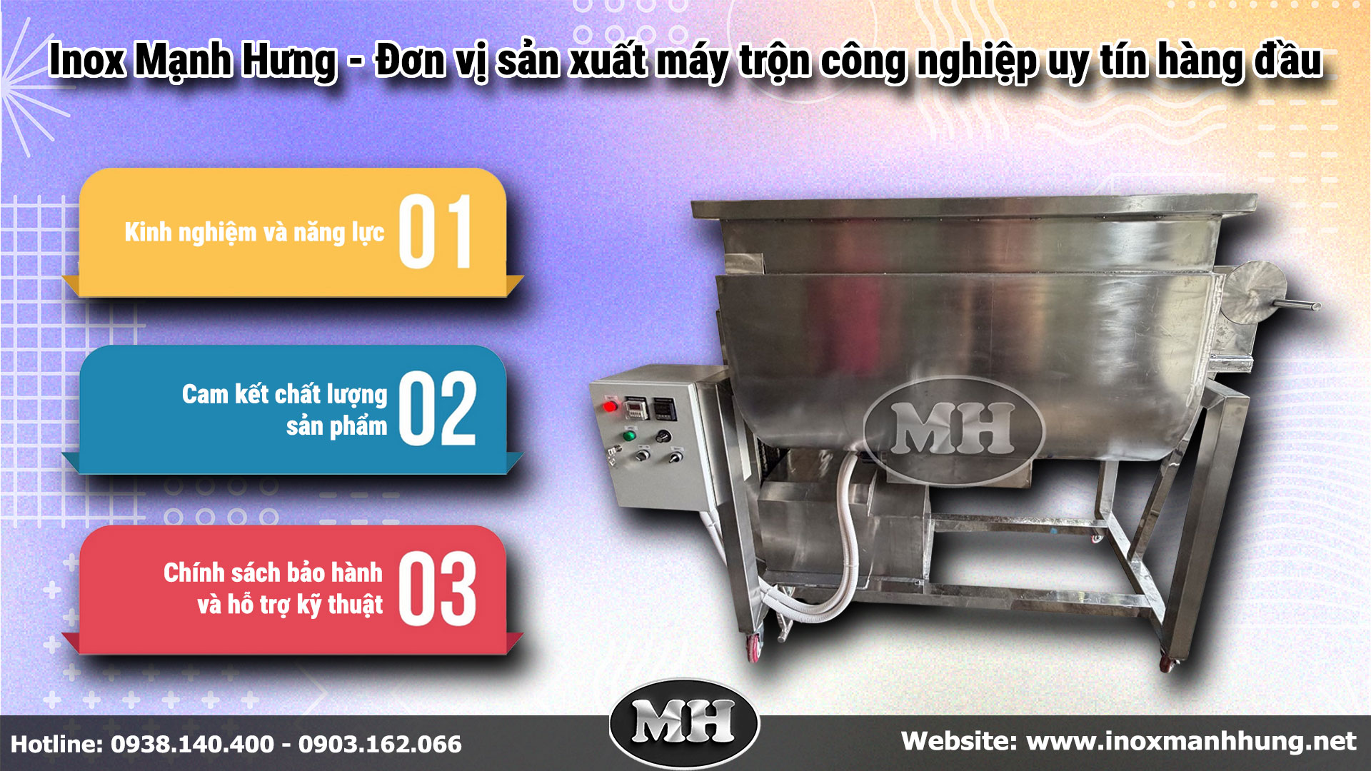 Inox Mạnh Hưng - Đơn vị sản xuất máy trộn công nghiệp uy tín hàng đầu