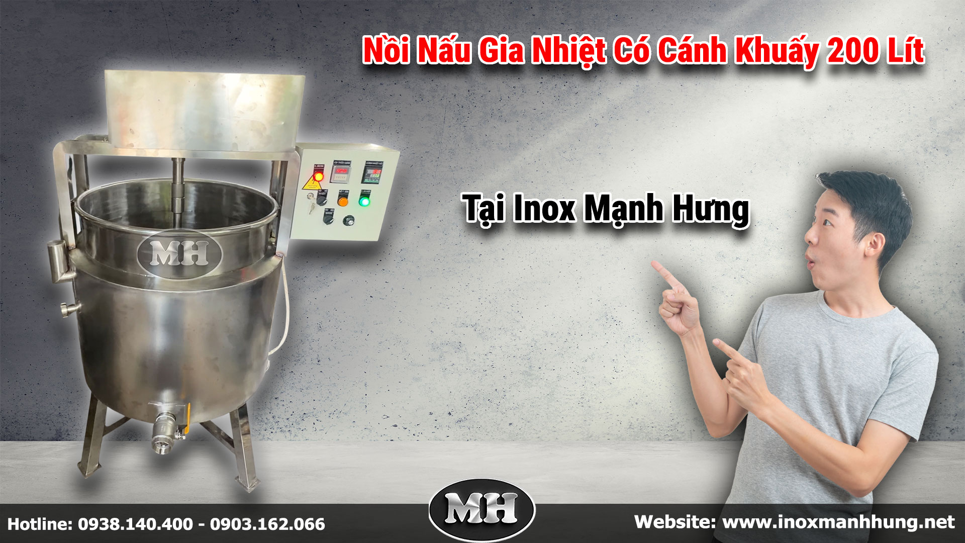 Nồi Nấu Gia Nhiệt Có Cánh Khuấy 200 Lít Công Nghiệp – Giải pháp chế biến thực phẩm tối ưu