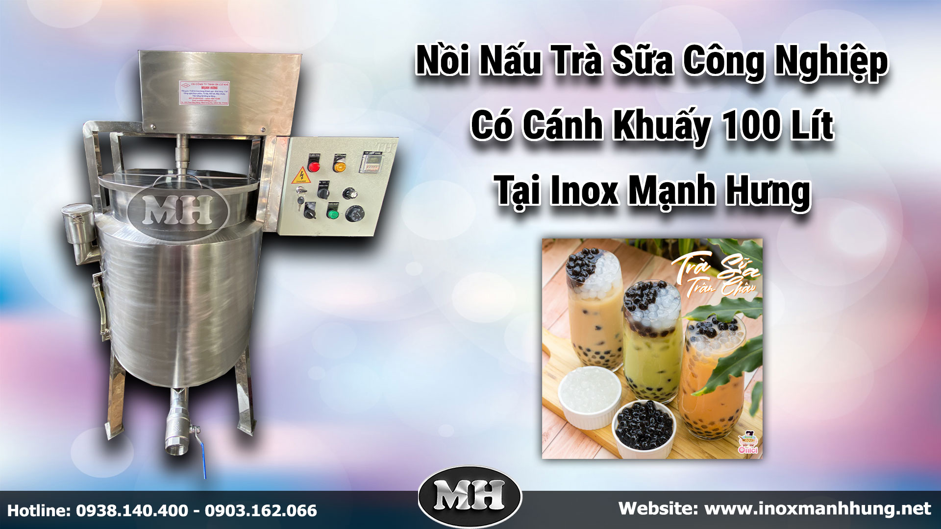 Nồi Nấu Trà Sữa Công Nghiệp Có Cánh Khuấy 100 Lít Tại Inox Mạnh Hưng Nồi Nấu Trà Sữa Công Nghiệp Có Cánh Khuấy 100 Lít Tại Inox Mạnh Hưng