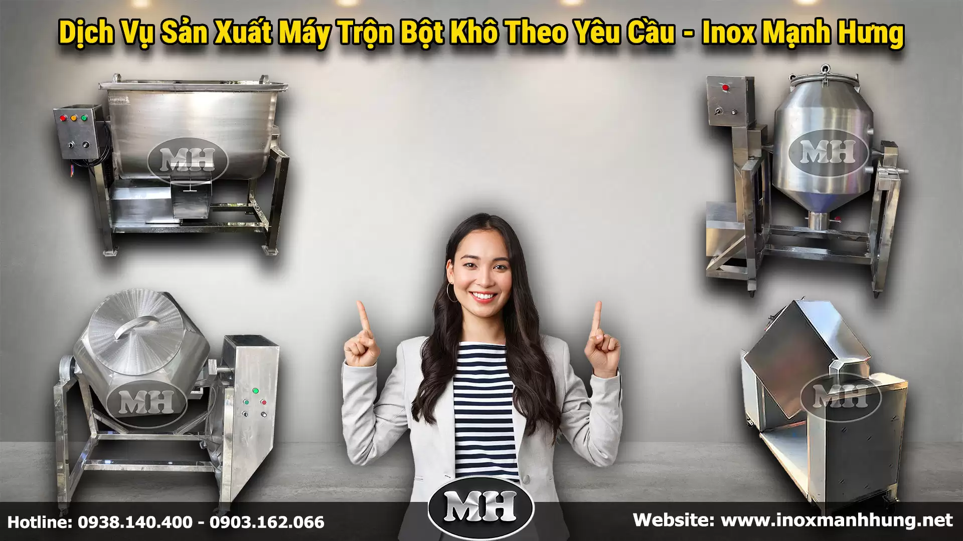 Dịch Vụ Sản Xuất Máy Trộn Bột Khô Theo Yêu Cầu - Inox Mạnh Hưng