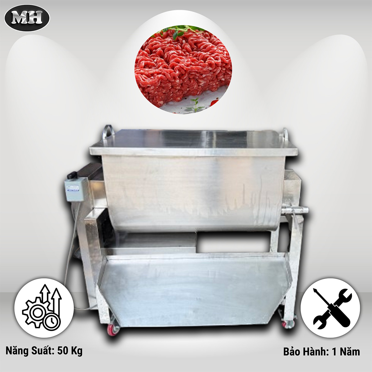 Máy Trộn Thịt Nằm Ngang 50Kg Máy Trộn Thịt Nằm Ngang 50Kg
