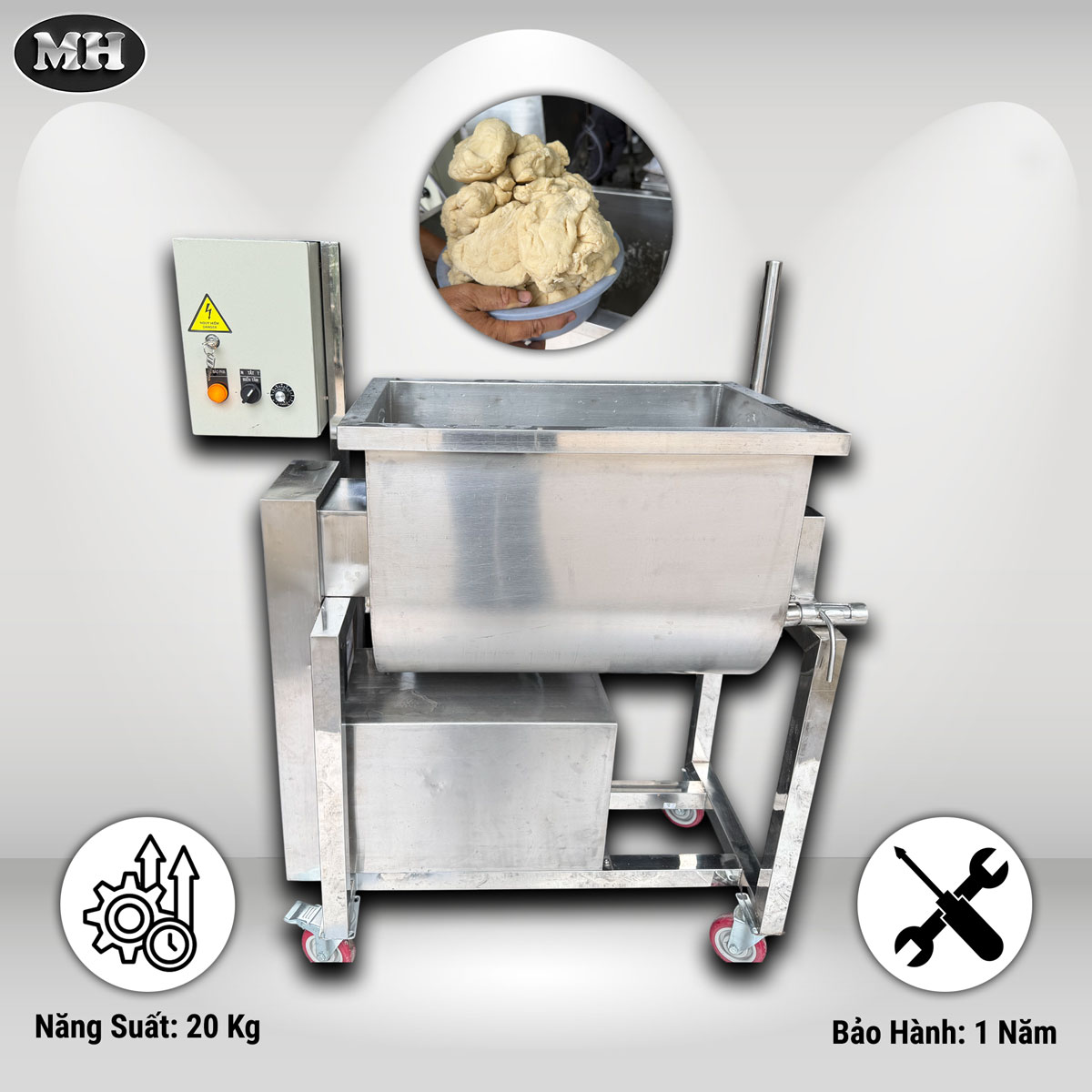 Máy Trộn Bột Ướt Công Nghiệp 20Kg Máy Trộn Bột Ướt Công Nghiệp 20Kg