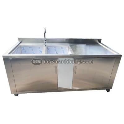 Chậu rửa inox 2 hộc dạng tủ Chậu rửa inox 2 hộc dạng tủ