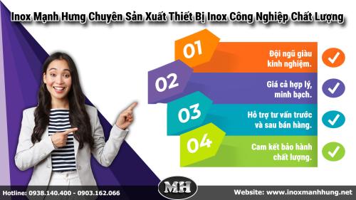 Inox Mạnh Hưng Chuyên Sản Xuất Thiết Bị Inox Công Nghiệp Chất Lượng